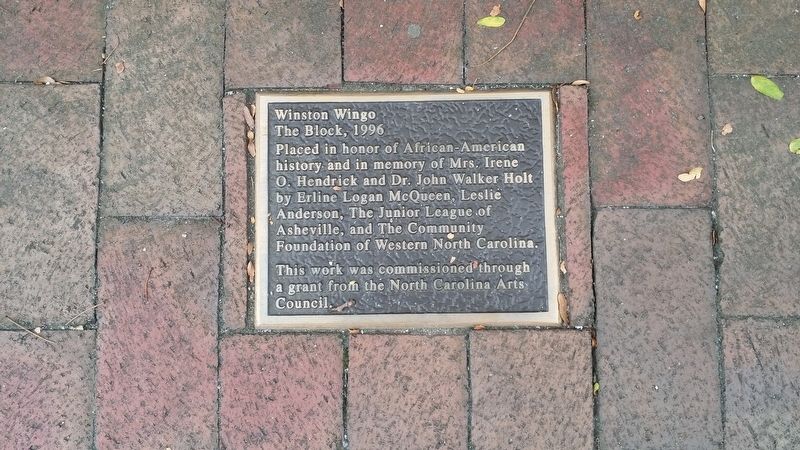 "The Block" Marker sculpture plaque. Click for full size. "The Block" Marker sculpture plaque image. Click for full size.