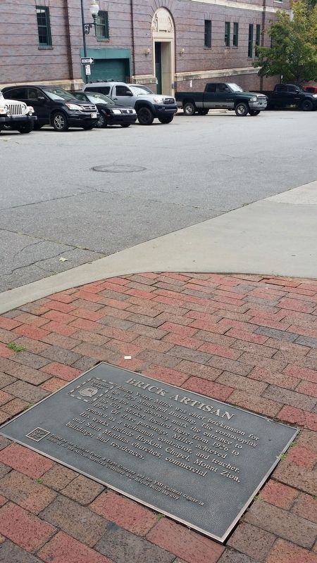 Brick Artisan Marker (with doorway in background). Click for full size. Brick Artisan Marker (with doorway in background) image. Click for full size.