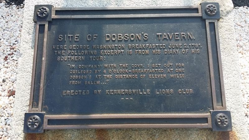 Site of Dobson's Tavern Marker. Click for full size. Site of Dobson's Tavern Marker image. Click for full size.