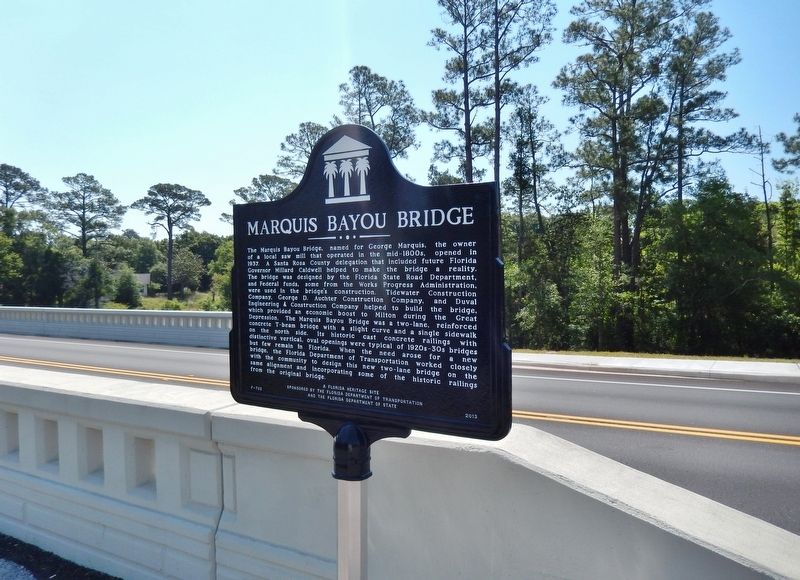 Marquis Bayou Bridge Marker (<i><b>wide view</i></b>) image. Click for full size.