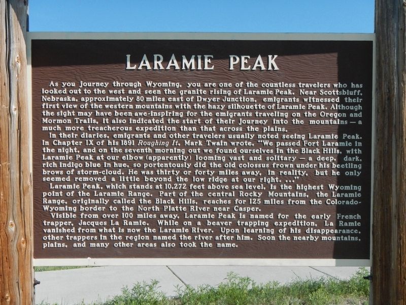 Laramie Peak Marker image. Click for full size.