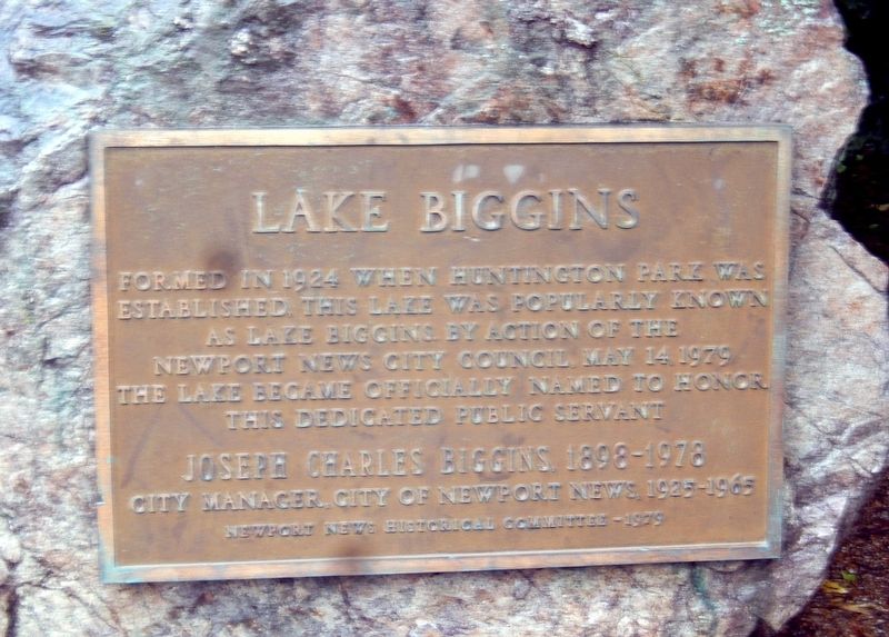 Lake Biggins Marker image. Click for full size.
