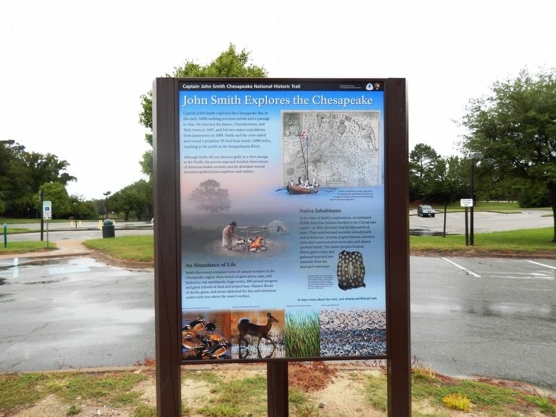 Captain John Smith explores the Chesapeake Marker-Panel 2. Click for full size. Captain John Smith explores the Chesapeake Marker-Panel 2 image. Click for full size.