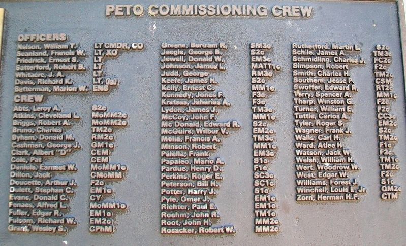 U.S.S. Peto (SS 265) Crew image. Click for full size.