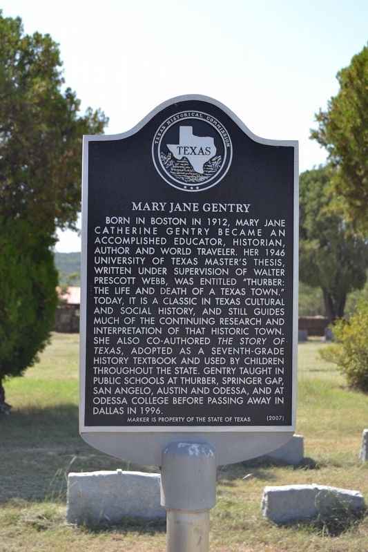 Mary Jane Gentry Marker image. Click for full size.