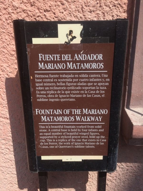 The previous Fountain of the Mariano Matamoros Walkway Marker image. Click for full size.
