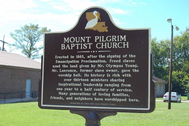 Mount Pilgrim Baptist Church Marker image. Click for full size.