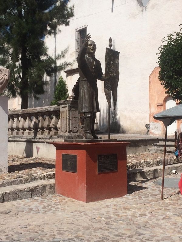 The Parish of Atotonilco and Miguel Hidalgo Marker. Click for full size. The Parish of Atotonilco and Miguel Hidalgo Marker image. Click for full size.