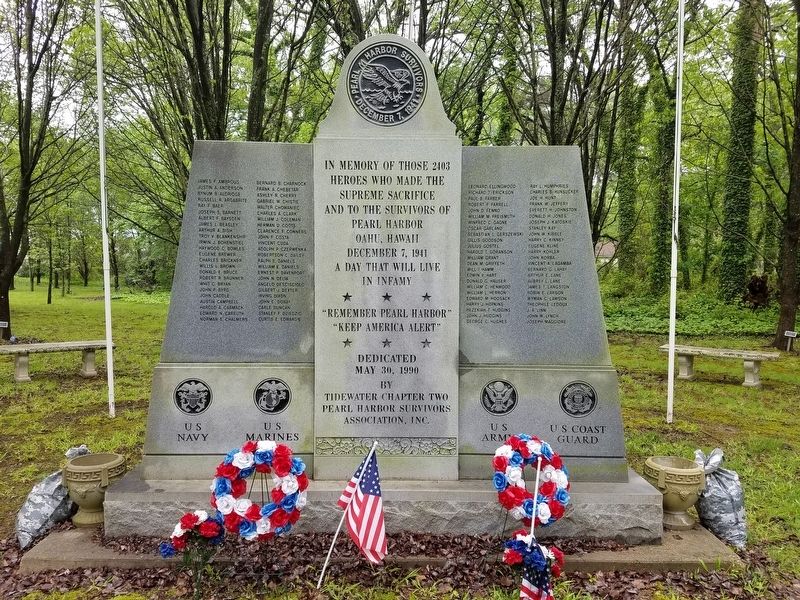 Pearl Harbor Memorial Marker. Click for full size. Pearl Harbor Memorial Marker image. Click for full size.