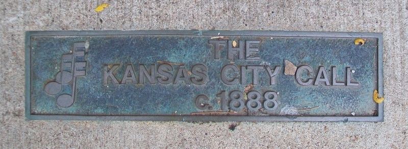Kansas City Call Jazz District Sidewalk Marker image. Click for full size.