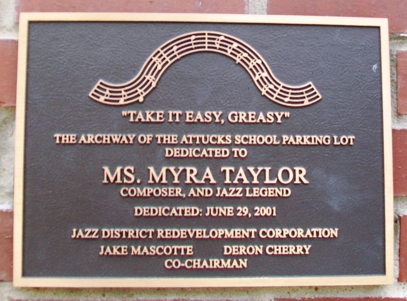 Ms. Myra Taylor Marker image. Click for full size.