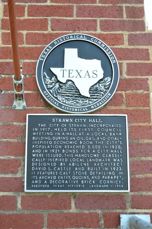 Strawn City Hall Marker image. Click for full size.