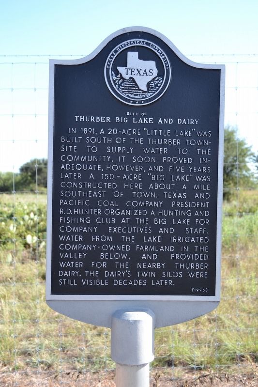 Site of Thurber Big Lake and Dairy Marker image. Click for full size.