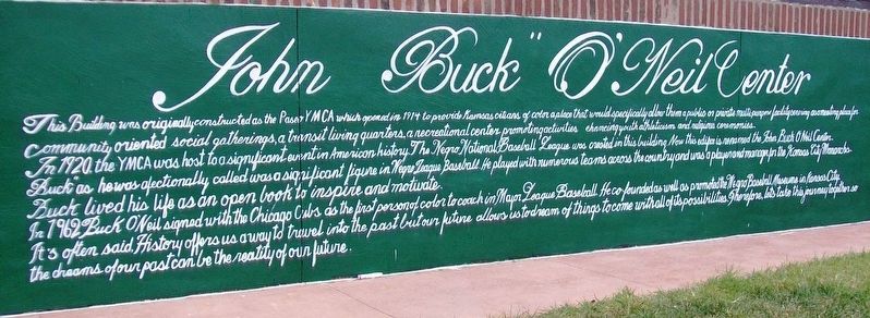 John "Buck" O'Neil Center Mural Text image. Click for full size.
