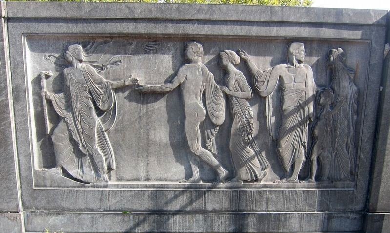 Carl Schurz Monument - Leftt Flanking Panel image. Click for full size.