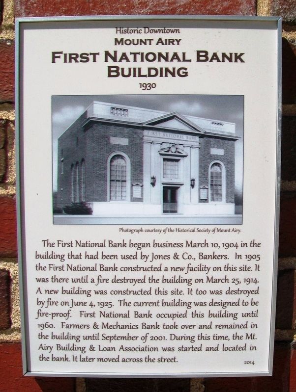 First National Bank Building Marker image. Click for full size.
