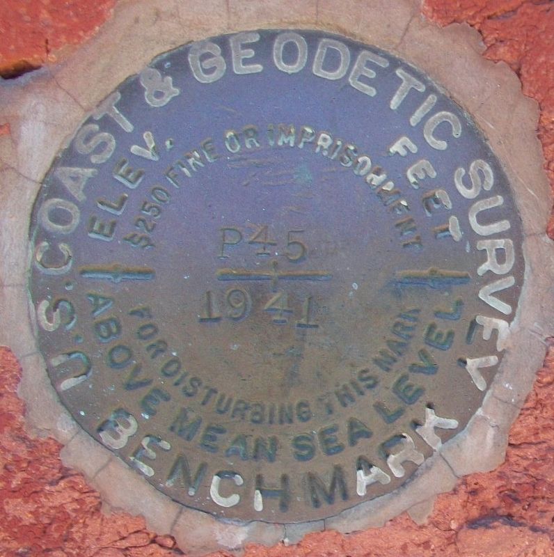 Geodetic Survey Marker at the Mount Airy Station image. Click for full size.