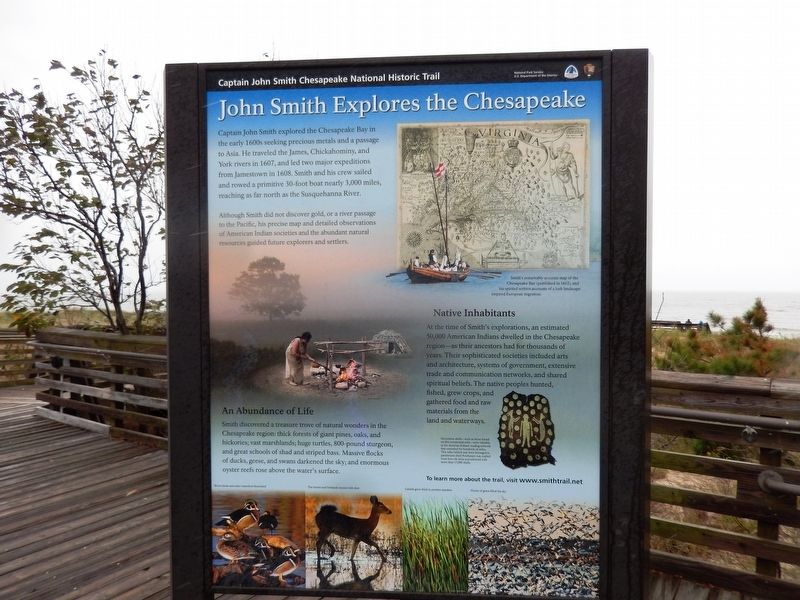 Captain John Smith explores the Chesapeake Marker-Panel 2. Click for full size. Captain John Smith explores the Chesapeake Marker-Panel 2 image. Click for full size.