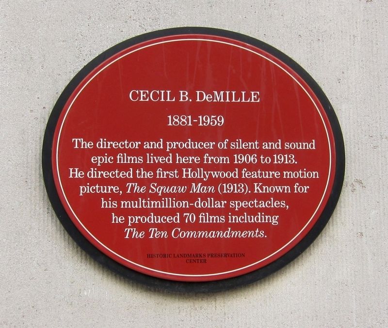 Cecil B. DeMille Marker image. Click for full size.