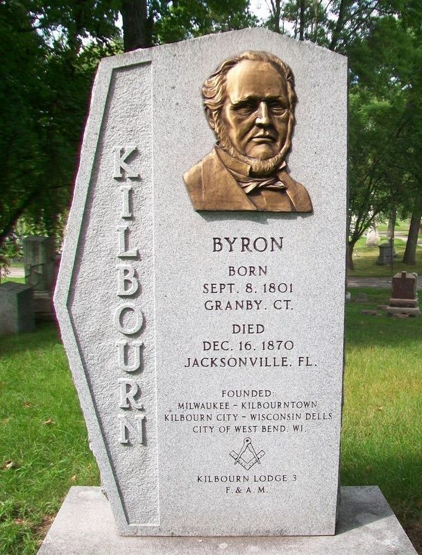 Byron Kilbourn Monument (front) image. Click for full size.