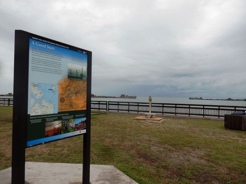 A Good Start Marker-The Chesapeake Bay in the background. Click for full size. A Good Start Marker-The Chesapeake Bay in the background image. Click for full size.
