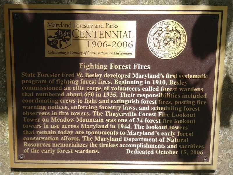 Fighting Forest Fires Marker image. Click for full size.