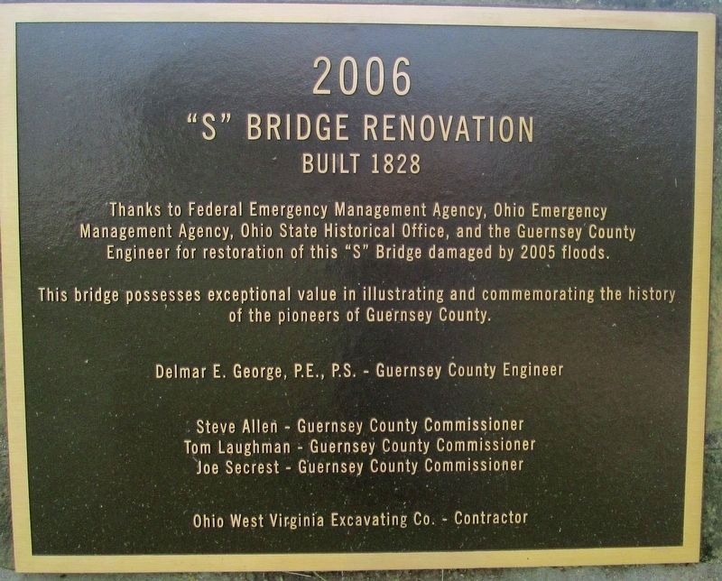 S Bridge Renovation Marker image. Click for full size.