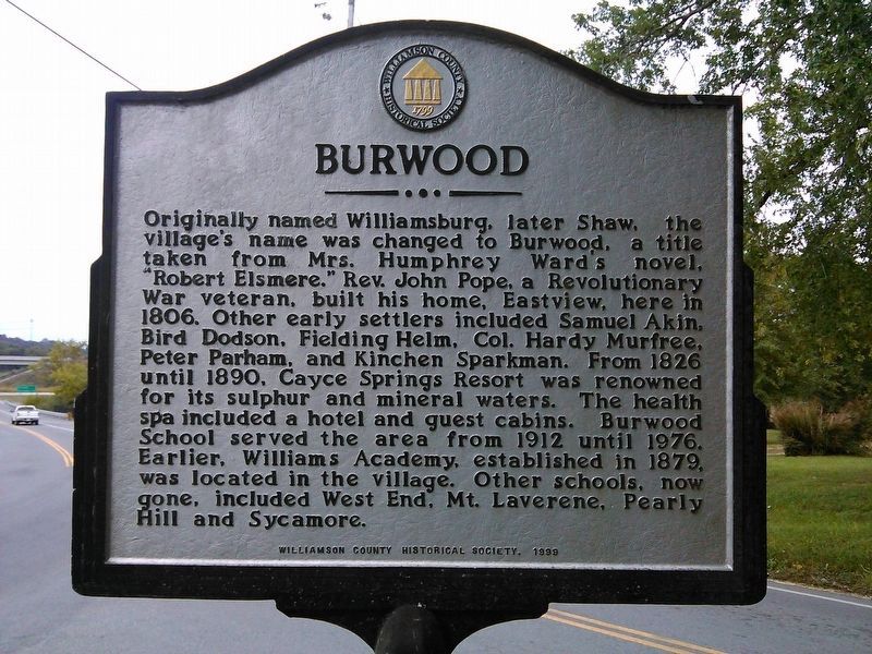 Burwood Marker. Click for full size. Burwood Marker image. Click for full size.