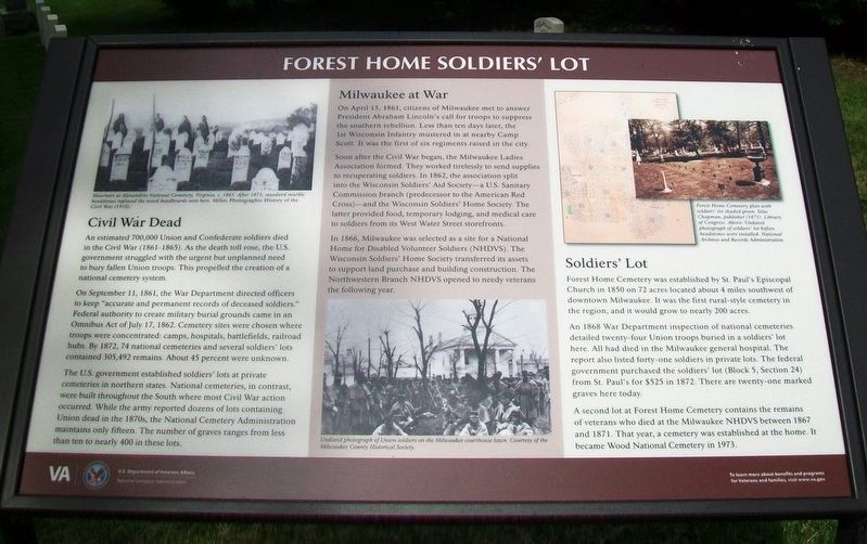 Forest Home Soldiers' Lot Marker image. Click for full size.