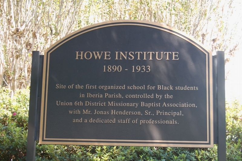 Howe Institute Marker image. Click for full size.