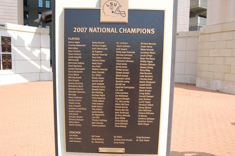 2007 National Champions Marker image. Click for full size.
