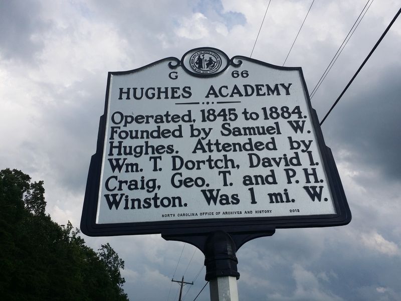 Hughes Academy Marker. Click for full size. Hughes Academy Marker image. Click for full size.