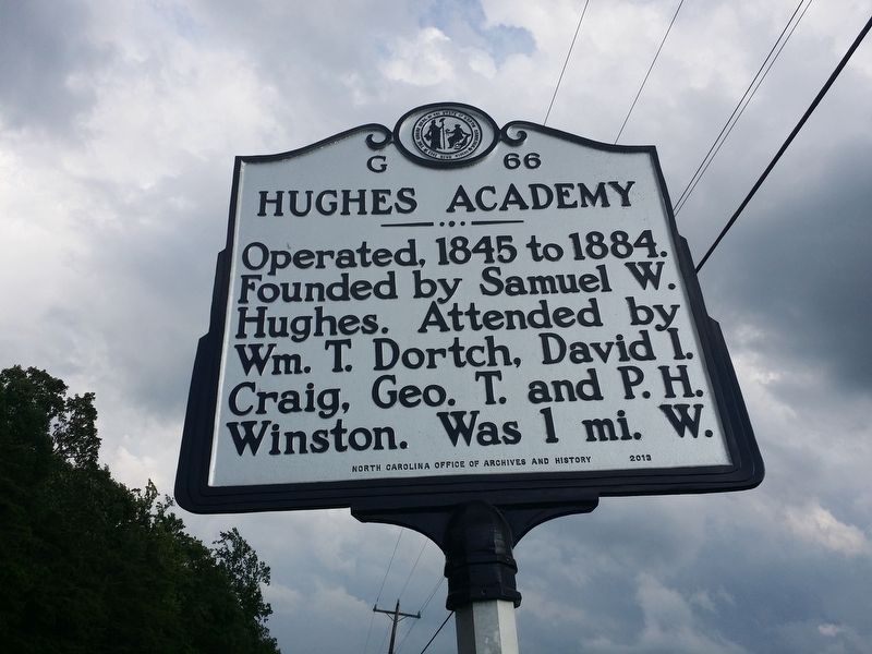 Hughes Academy Marker image. Click for full size.