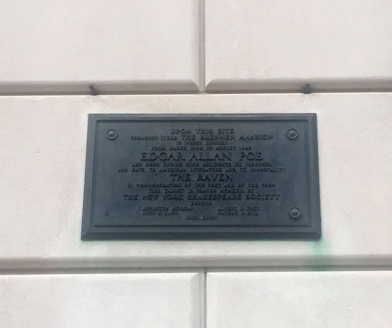 Where Poe Wrote the Raven Marker image. Click for full size.