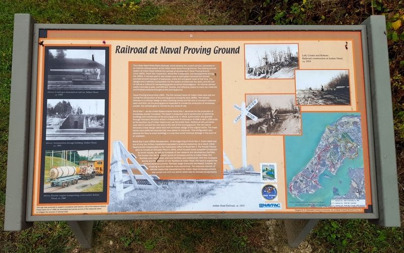 Railroad at Naval Proving Ground Marker image. Click for full size.