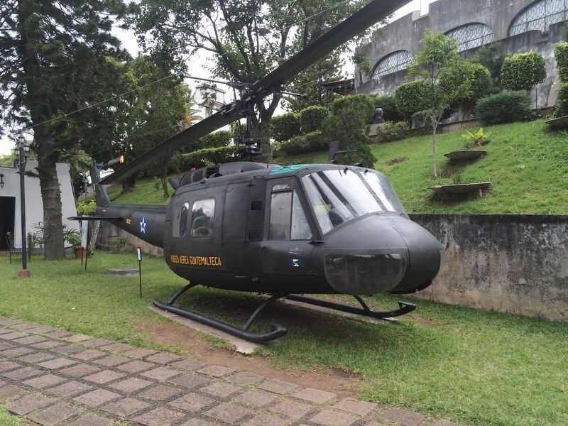 Nearby UH1H (Huey) Helicopter, used by Guatemalan military image. Click for full size.