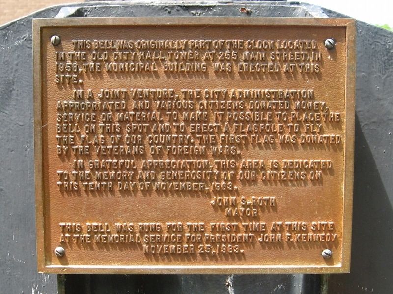 Old City Hall Bell Marker. Click for full size. Old City Hall Bell Marker image. Click for full size.