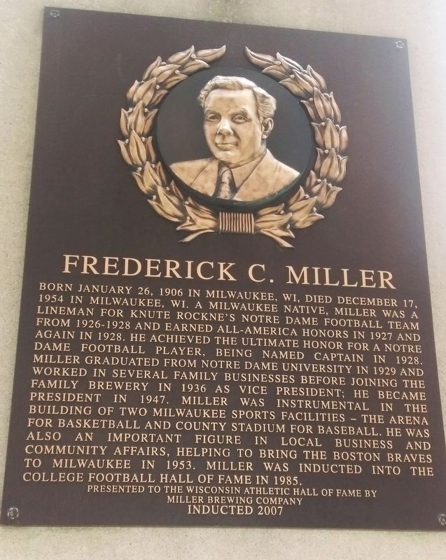 Frederick C. Miller Marker image. Click for full size.