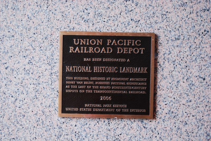 Union Pacific Depot Marker. Click for full size. Union Pacific Depot Marker image. Click for full size.