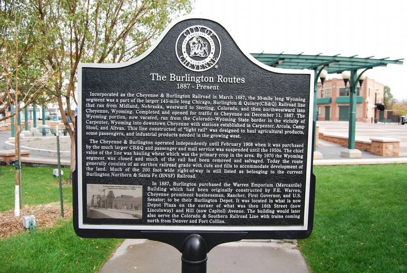 The Burlington Routes Marker image. Click for full size.