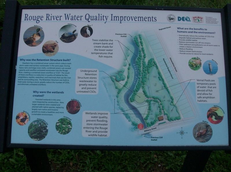 Rouge River Water Quality Improvements Marker image. Click for full size.