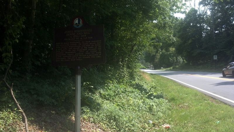 James Mendenhall House and Mill Marker image. Click for full size.