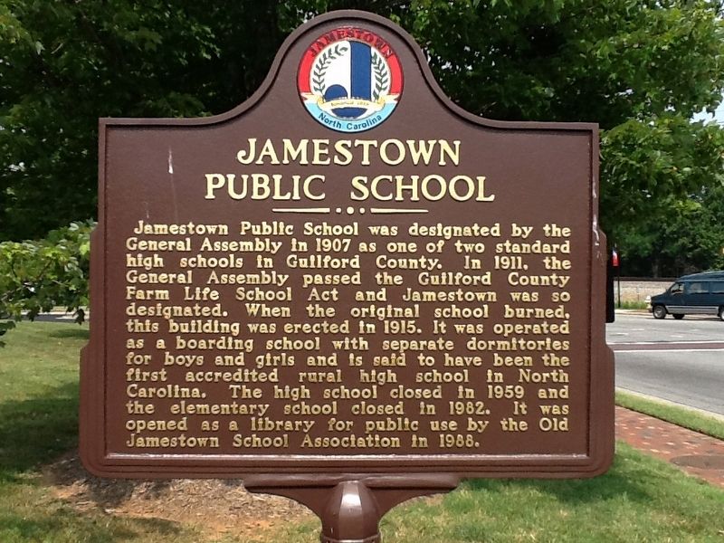 Jamestown Public School Marker image. Click for full size.