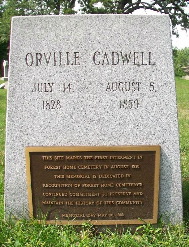 Orville Cadwell Marker image. Click for full size.