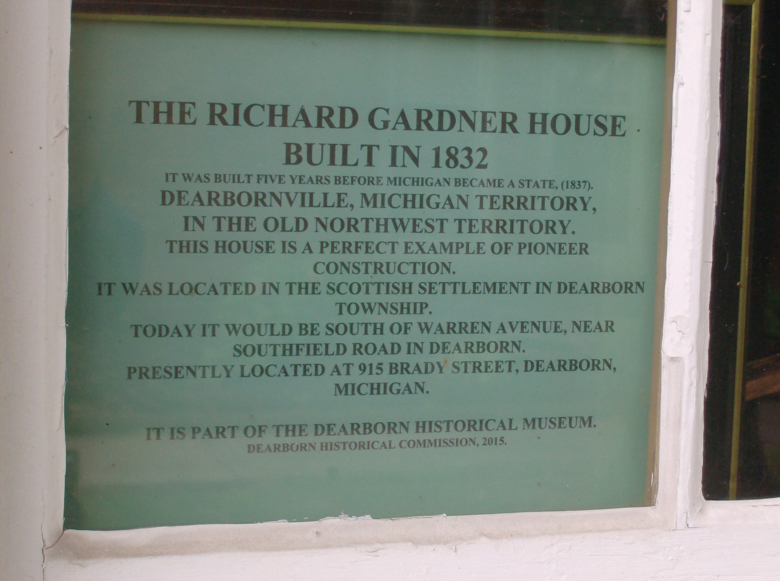 The Richard Gardner House Marker