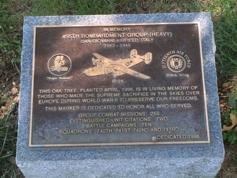 455th Bombardment Group (Heavy) Marker image. Click for full size.