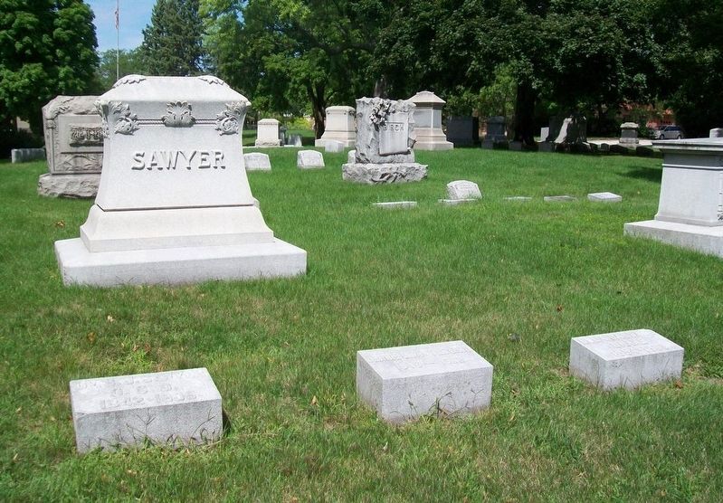 Dr. Silas J. Sawyer and Jennie E. Sawyer Monument image. Click for full size.