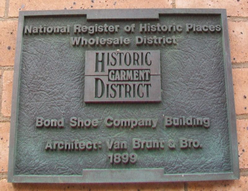 Bond Shoe Company Building Marker image. Click for full size.