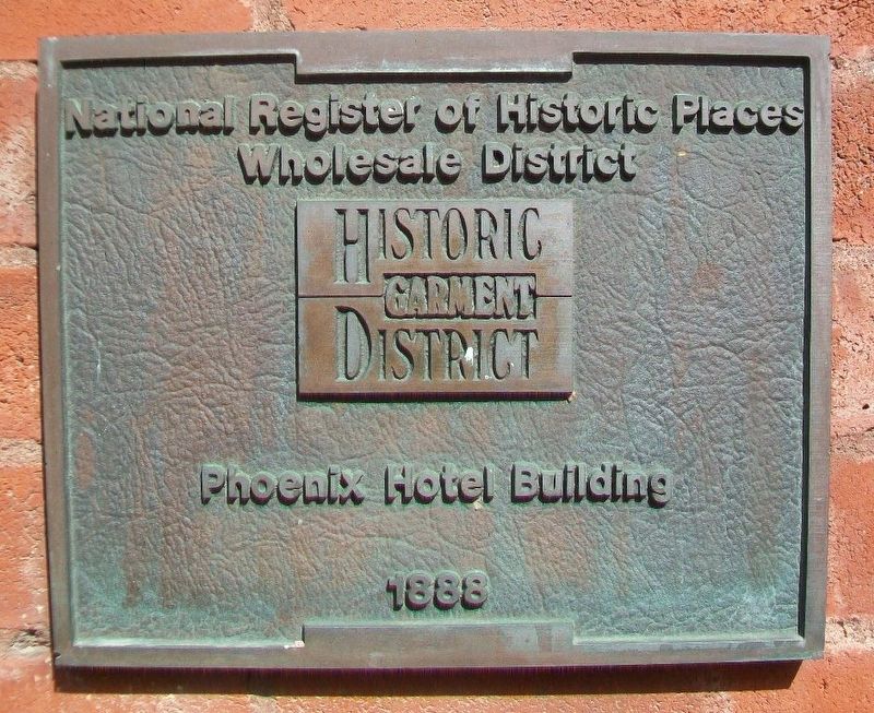 Phoenix Hotel Building Marker. Click for full size. Phoenix Hotel Building Marker image. Click for full size.