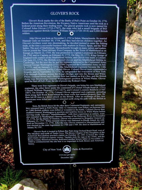 Glover’s Rock Marker image. Click for full size.